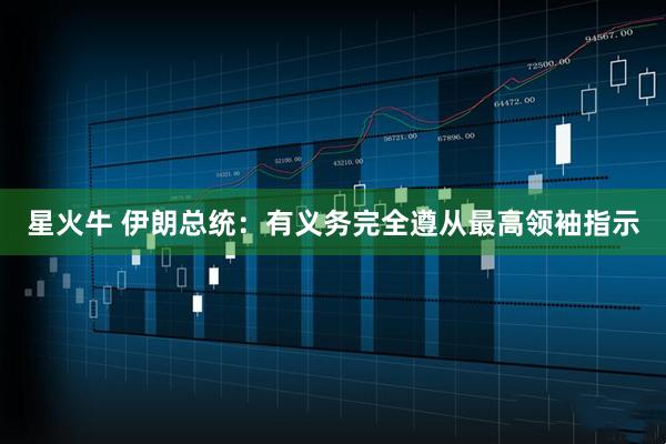 星火牛 伊朗总统：有义务完全遵从最高领袖指示