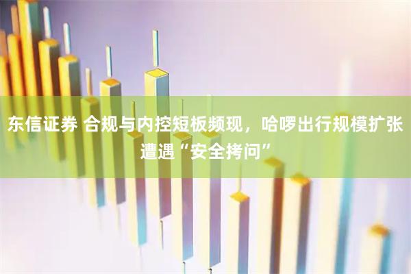 东信证券 合规与内控短板频现，哈啰出行规模扩张遭遇“安全拷问”