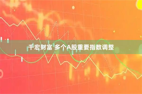 千宏财富 多个A股重要指数调整