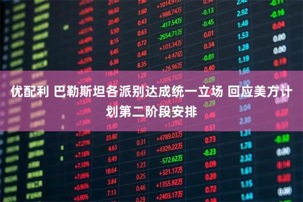 优配利 巴勒斯坦各派别达成统一立场 回应美方计划第二阶段安排