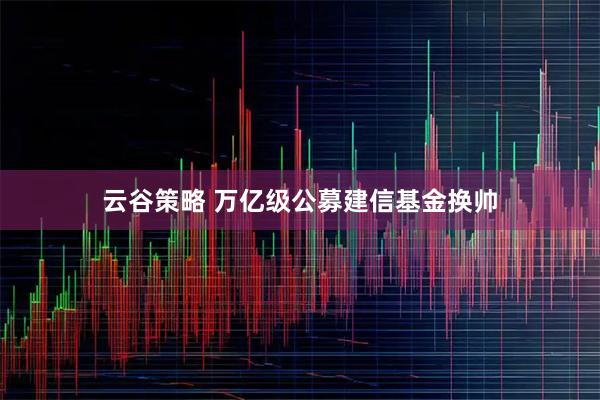 云谷策略 万亿级公募建信基金换帅